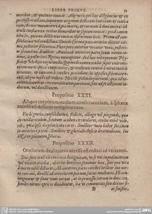Propositio XXXII. Oculorum dualitatem necesse est reduci ad unitatem.