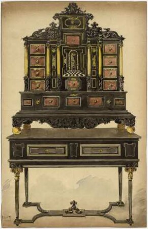 Kabinettschrank aus Ebenholz, Schrank