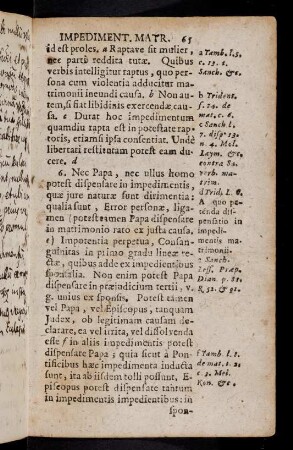 65-67, 6. Nec Papa, nec ullus homo potest ...