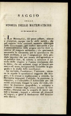 Introduzione. Aritmetica. Algebra. Idraulica. Ottica.