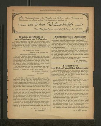 Beileidschreiben des Beamtenrats