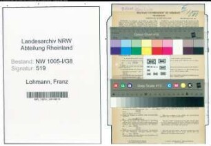 Entnazifizierung Franz Lohmann , geb. 08.10.1900 (Postschaffner)
