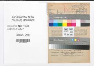 Entnazifizierung Otto Braun , geb. 11.02.1909 (Finanzbeamter)