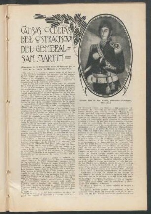 Causas ocultas del ostracismo del General San Martín