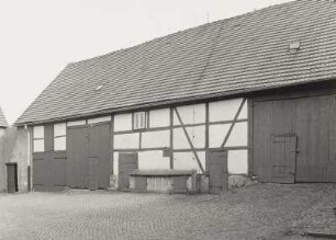 Mobschatz-Rennersdorf, Brabschützer Straße 1. Bauernhof, Scheune (um 1800)