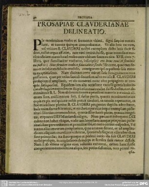 Prosapiae Clauderinae Delineatio