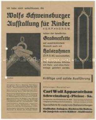 Befestigungsketten in Rinderställen