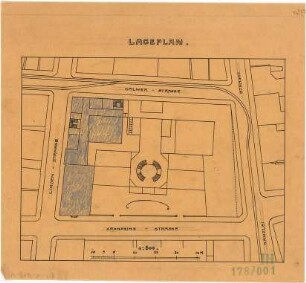 Fischer, Theodor; Stuttgart; Abgeordneten-Kammer - Lageplan