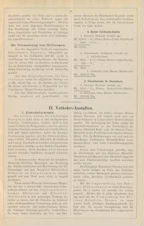 II. Verkehrs-Anstalten.