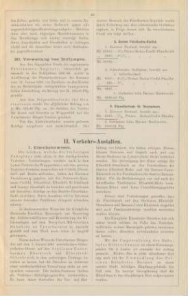 II. Verkehrs-Anstalten.
