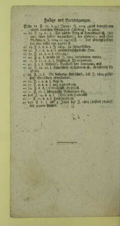 Zusaetze und Berichtigungen