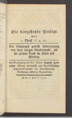 Die vierzehende Predigt