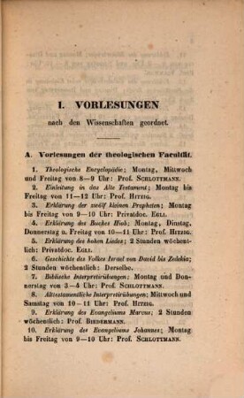 Verzeichnis der Vorlesungen, Behörden, Dozenten und Institute. 1859. SS