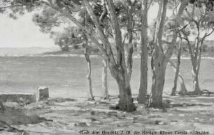 An der Riviera (Nr. 2) : Carola, Königin von Sachsen: An der Riviera (Nr. 2). Malerei. Postkarte; 8,9 x 14 cm; um 1900
