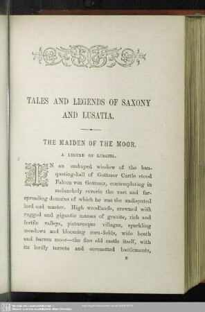 The Maiden Of The Moor : A Legend Of Lusatia