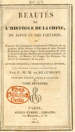 T. 2: Beautés de l'histoire de la Chine, du Japon et des Tartares