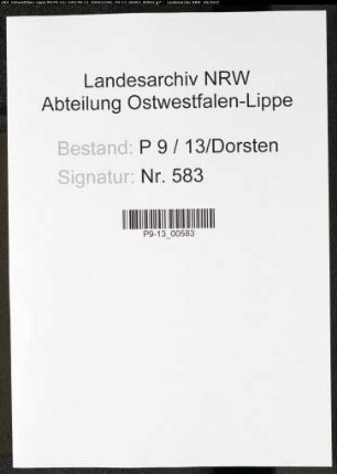Sterberegister Standesamt Dorsten