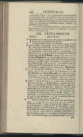 Liber XXIX. De Testamento Militis