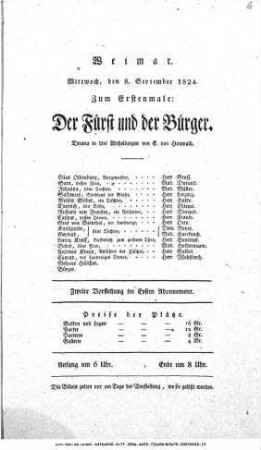 Der Fürst und der Bürger
