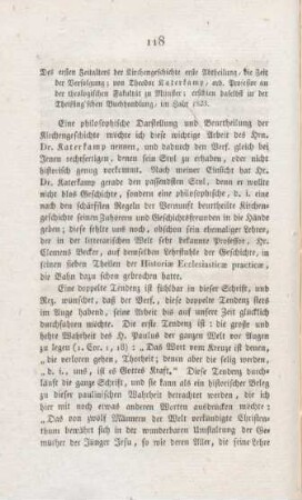 118-123 "Des ersten Zeitalters der Kirchengeschichte erste Abtheilung" von Theodor Katerkamp
