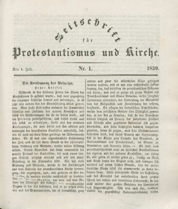 1-8 Die Konsequenz des Princips : erster Artikel