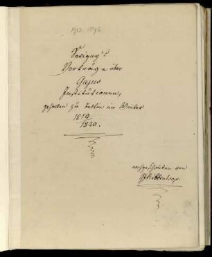 Savigny's Vorträge über Gajus Institutionen, nachgeschrieben von G. J. Ribbentrop, Berlin, 1819 - 1820 : Savigny Gajus 1919/20 [Rückentitel]