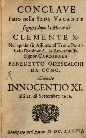 Conclave di Clemente X.