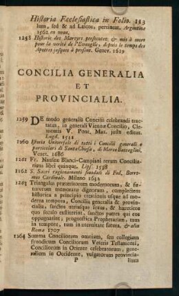 113-120, Concilia Generalia et Provincialia