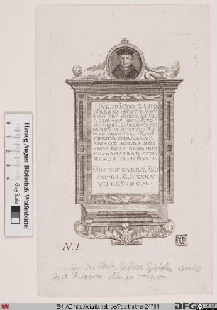 Bildnis Ulrich Zasius (eig. Zäsi)