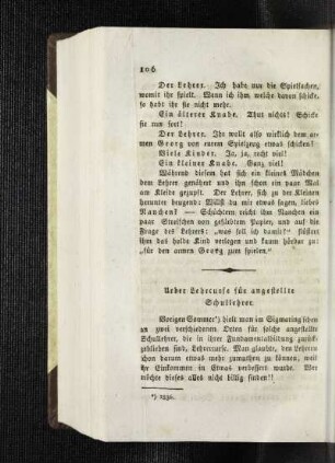 Ueber Lehrcurse für angestellte Schullehrer : [Mannigfaltiges]