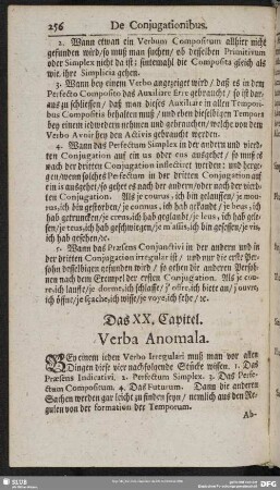 Das XX. Capitel. Verba Anomala