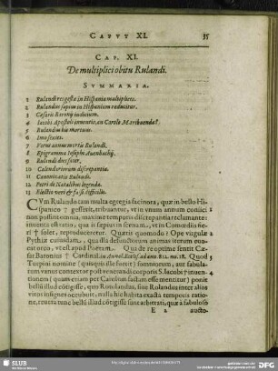 Cap. XI. De multiplici obitu Rulandi