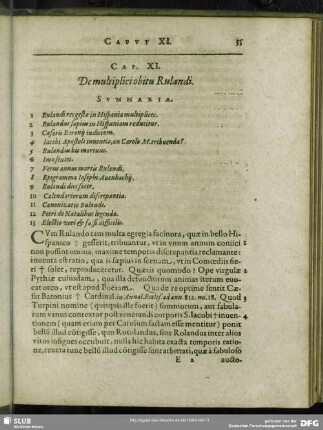 Cap. XI. De multiplici obitu Rulandi