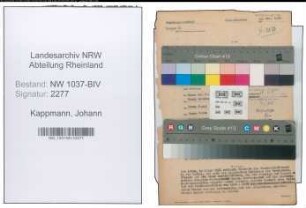 Entnazifizierung Johann Kappmann , geb. 01.04.1900 (Postbetriebswart)