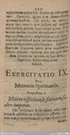 Exercitatio IX. De Meteoris Spirituosis.