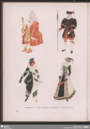 Gestaltung Figurinen zu „La Serva Padrona", „Die Königin", „Ariadne", Berlin