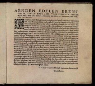 Aenden Edelen Erentfesten ... Heere, Heer Guillaume de Soete