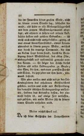V. Walter wächst schnell auf.