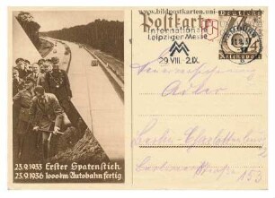 23.09.1933 Erster Spatenstich - 23.9.1936 1000 km Autobahn fertig