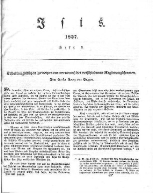 Erhaltungsstützen (principes conservateurs) der verschiedenen Regierungsformen / vom Grafen Georg von Buquoy