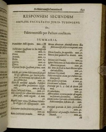 Responsum Secundum [...]