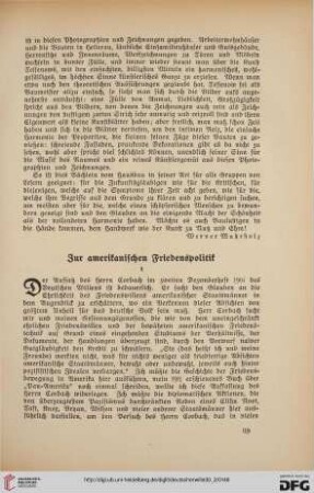 30: Zur amerikanischen Friedenspolitik