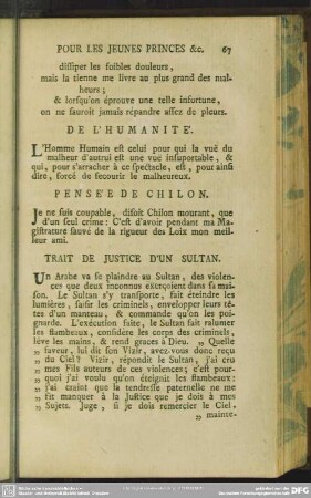 Trait De Justice D'Un Sultan