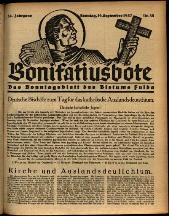 Ausgabe vom Sonntag, den 19. September 1937.