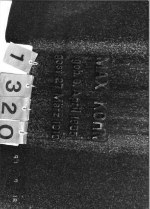 Grabstein 1320 [Hahn S. 125 Grab-Nr. 1791/92]: Grabstein 1320 (Detailaufnahme) [Hahn S. 125 Grab-Nr. 1791/92]