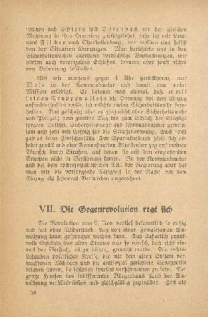 VII. Die Gegenrevolution regt sich
