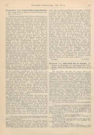 615-616 [Rezension] Klostermann, Erich, De libri Cohelet versione Alexandrina. Diss