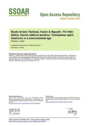 Book review: Fjelstad, Karen & Nguyên, Thi Hiên (2011). Spirits without borders: Vietnamese spirit mediums in a transnational age