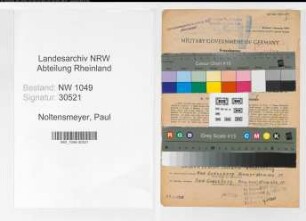 Entnazifizierung Paul Noltensmeyer , geb. 21.07.1891 (Lokfuehrer)