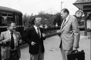 Schluchsee: am Bahnsteig: Bürgermeister Schluchsee; Vizepräsident Fröchtling
